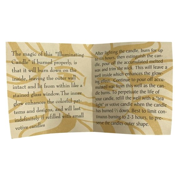 NOS Large Abstract Blue Millefiori USA Made 1993 Illuminating Candle Co - Picture 2 of 9